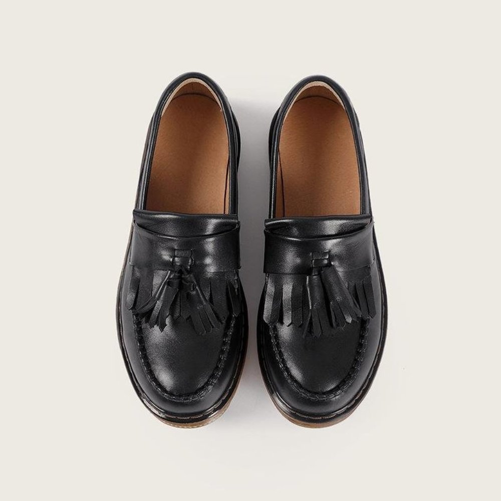 Black DWARVES penny loafers